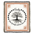 Family Roots, Celtic Tree Woven Blanket